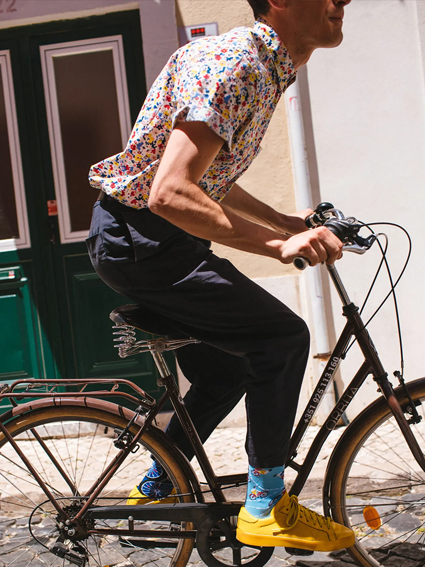 MANY MORNINGS | Herren Socken THE BICYCLES blau | 